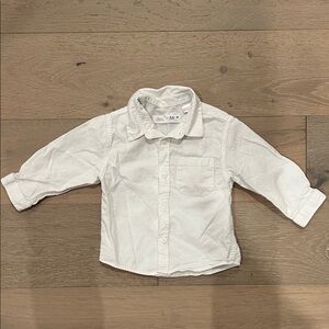 Zara Kids Classic White Button-Down Shirt